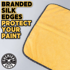 Chemical Guys six-pack microfiber towels ideal for drying and buffing a car.