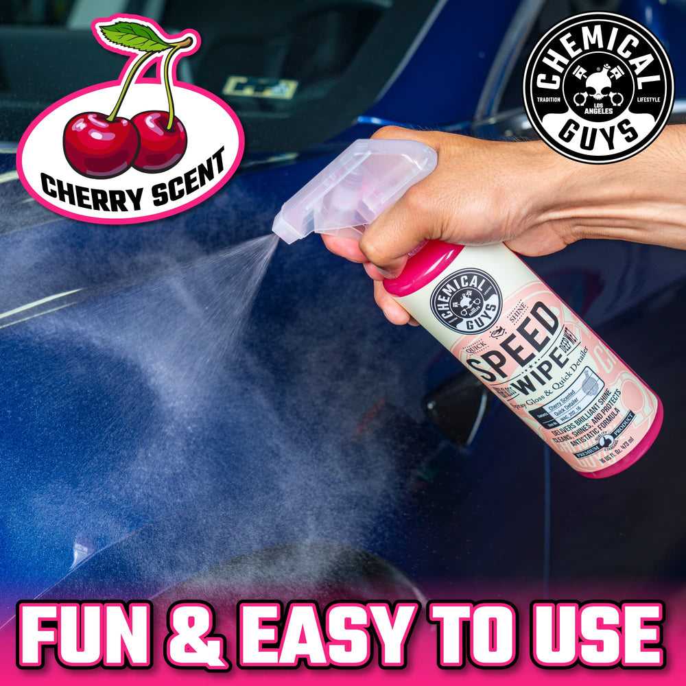 Chemical Guys Speed Wipe cherry scent release during detailing