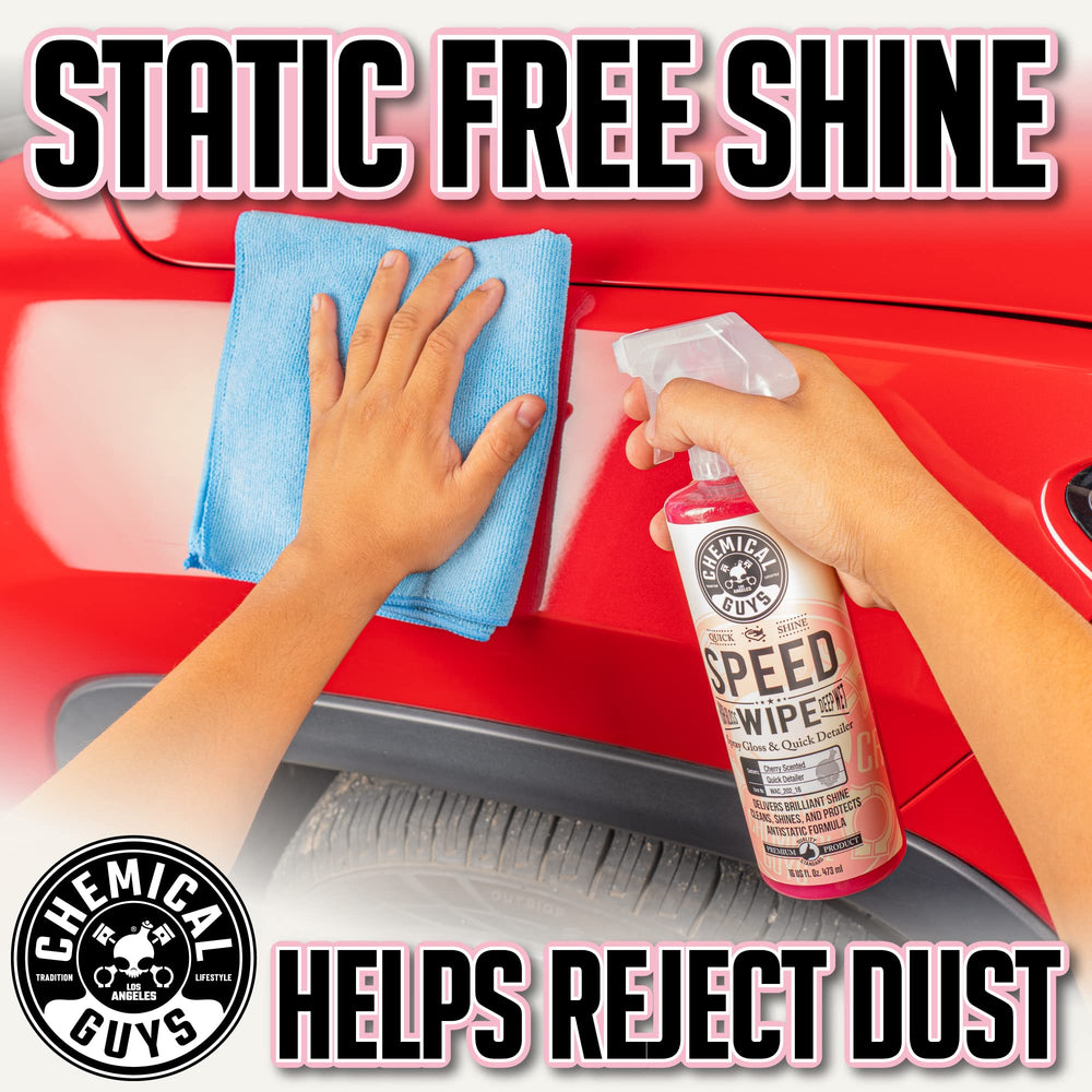 Chemical Guys Speed Wipe spray nozzle in use for detailing