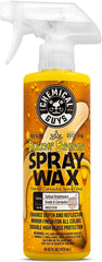 Chemical Guys Blazin' Banana-application-action shows quick spray-on use for a glossy finish
