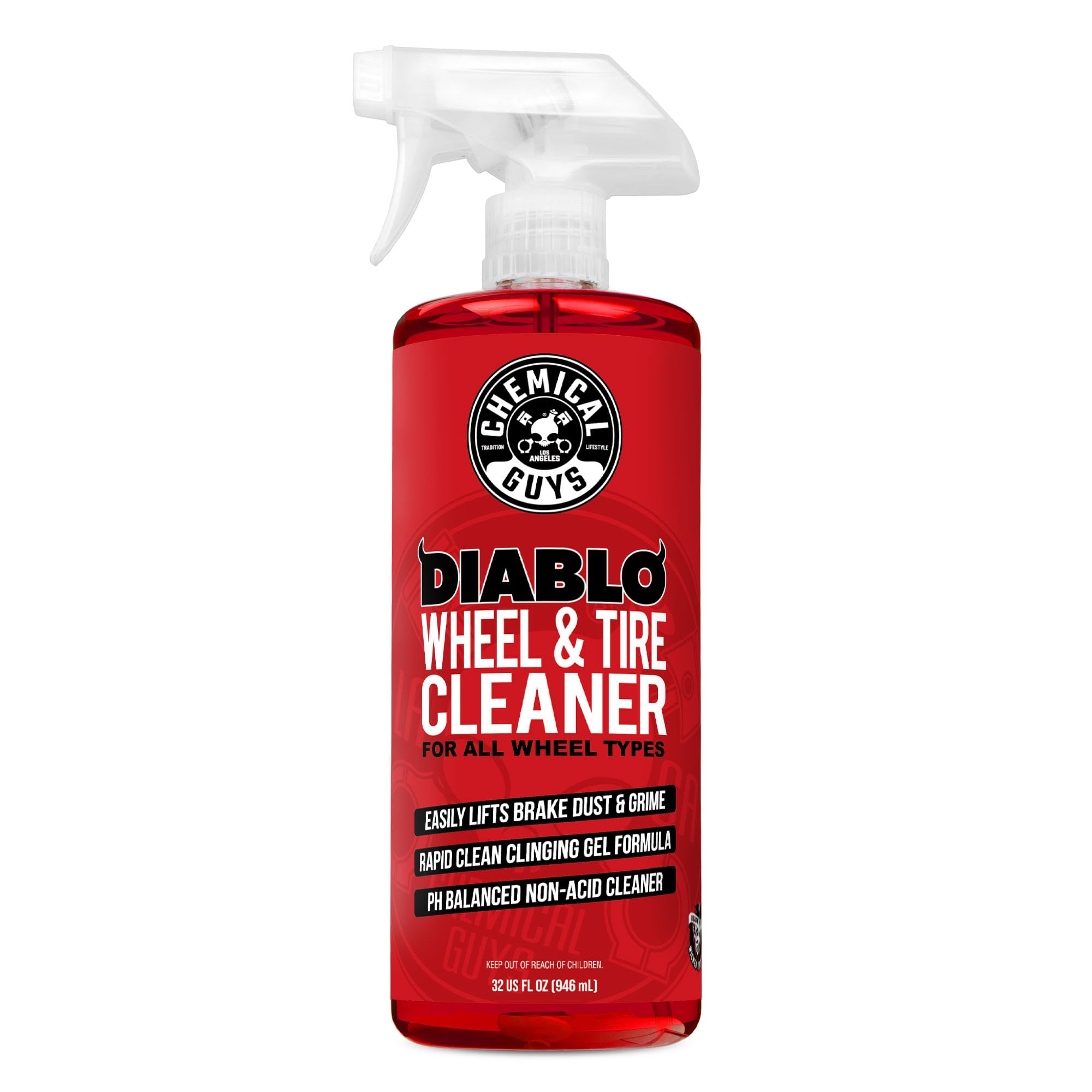 Chemical Guys Sprayable Diablo Wheel Cleaner bottle ready for detailing