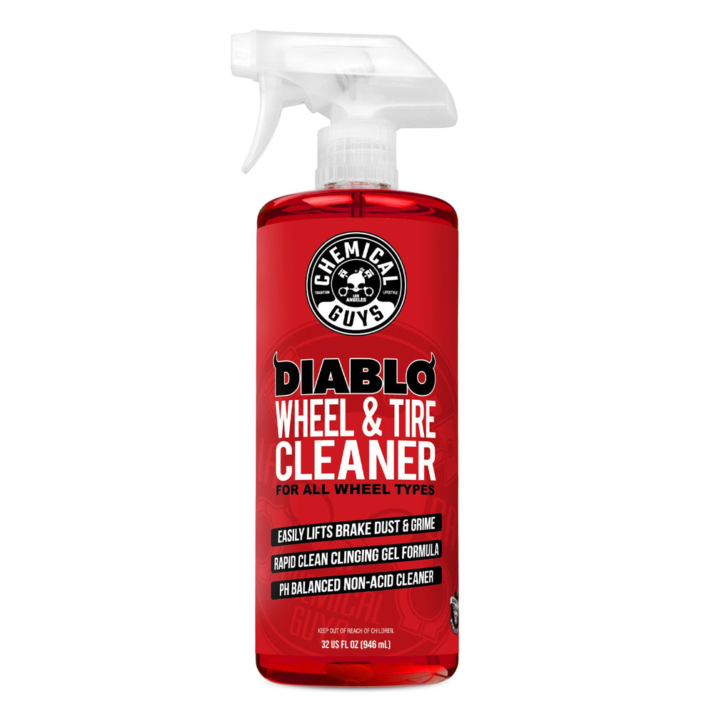 Chemical Guys Sprayable Diablo Wheel Cleaner bottle ready for detailing