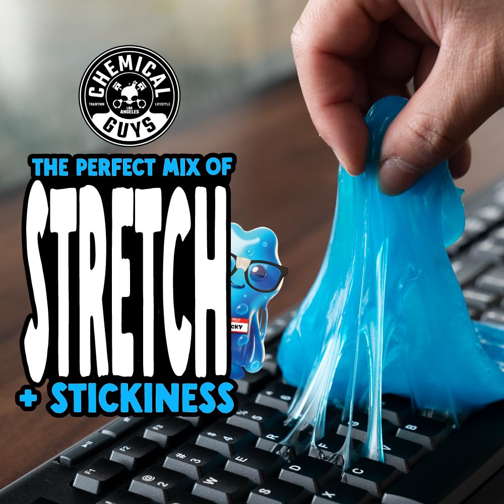 Chemical Guys Sticky Icky gel used to tidy keyboard seams.