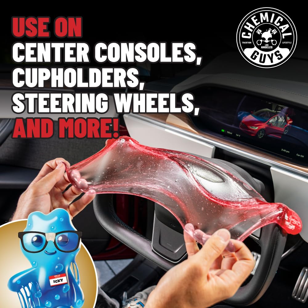 Chemical Guys Sticky Icky gel stored in a cool place keeps the kit ready.