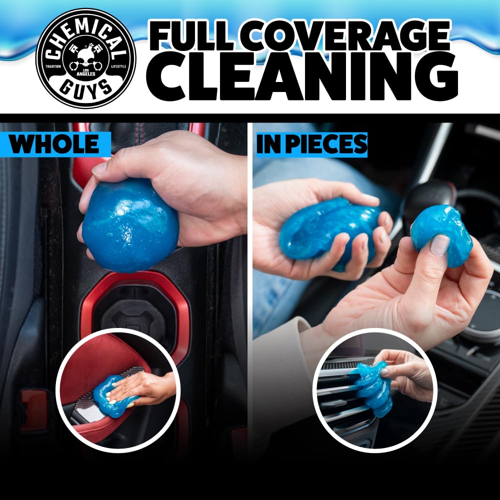 Chemical Guys Sticky Icky gel safe on multiple surfaces like plastic and metal
