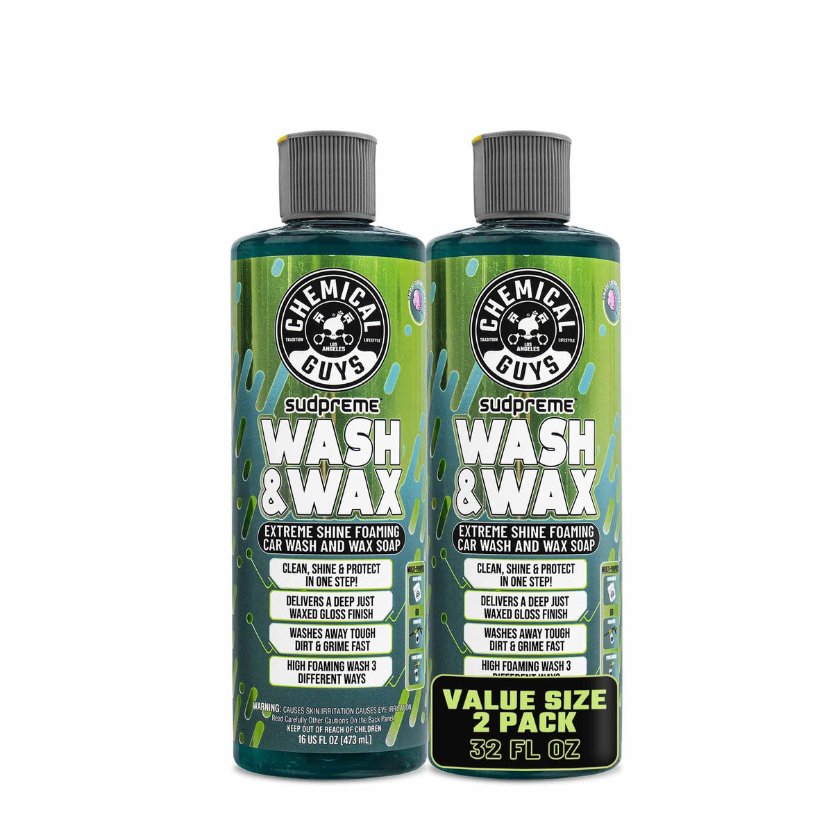 Chemical Guys Sudpreme bottle pour demonstrates easy dosing for quick washes