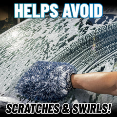 Chemical Guys The Dually long blue fibers trap dust during dry interior dusting.