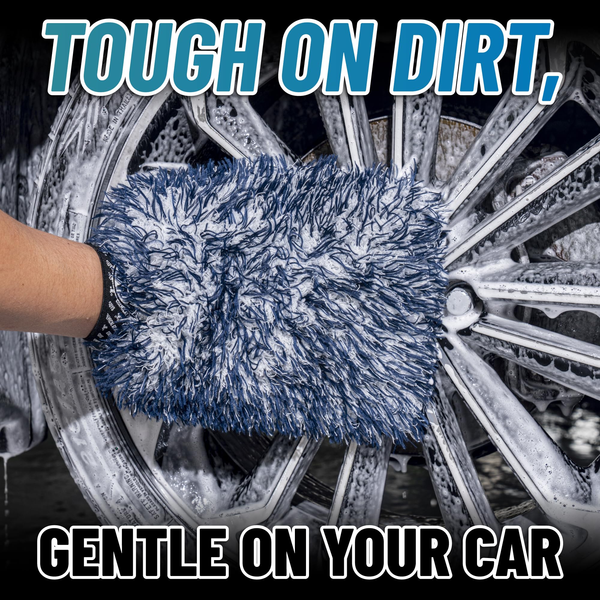 Chemical Guys The Dually dual-fiber mitt pairs with foam cannon for efficient cleaning.