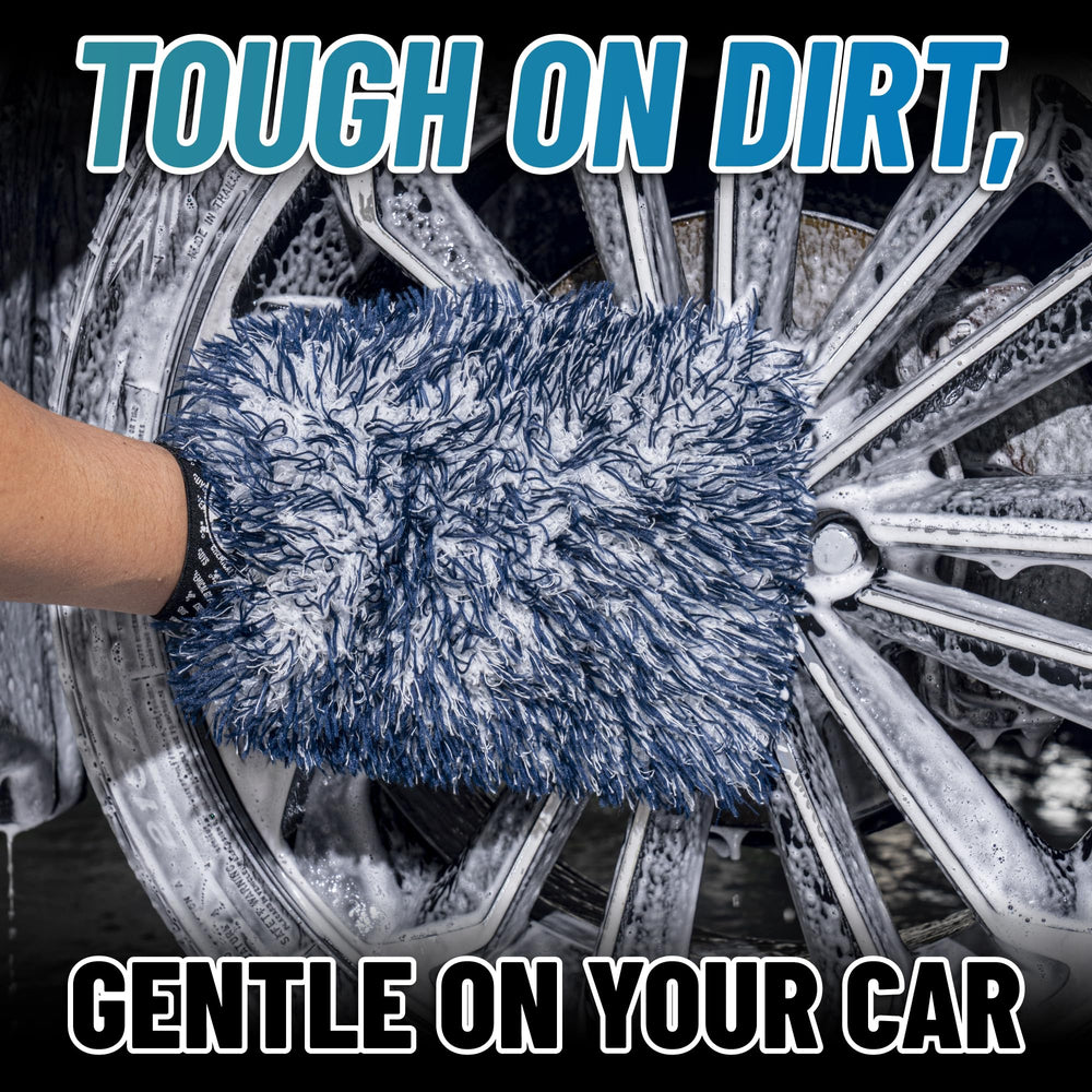 Chemical Guys The Dually dual-fiber mitt pairs with foam cannon for efficient cleaning.