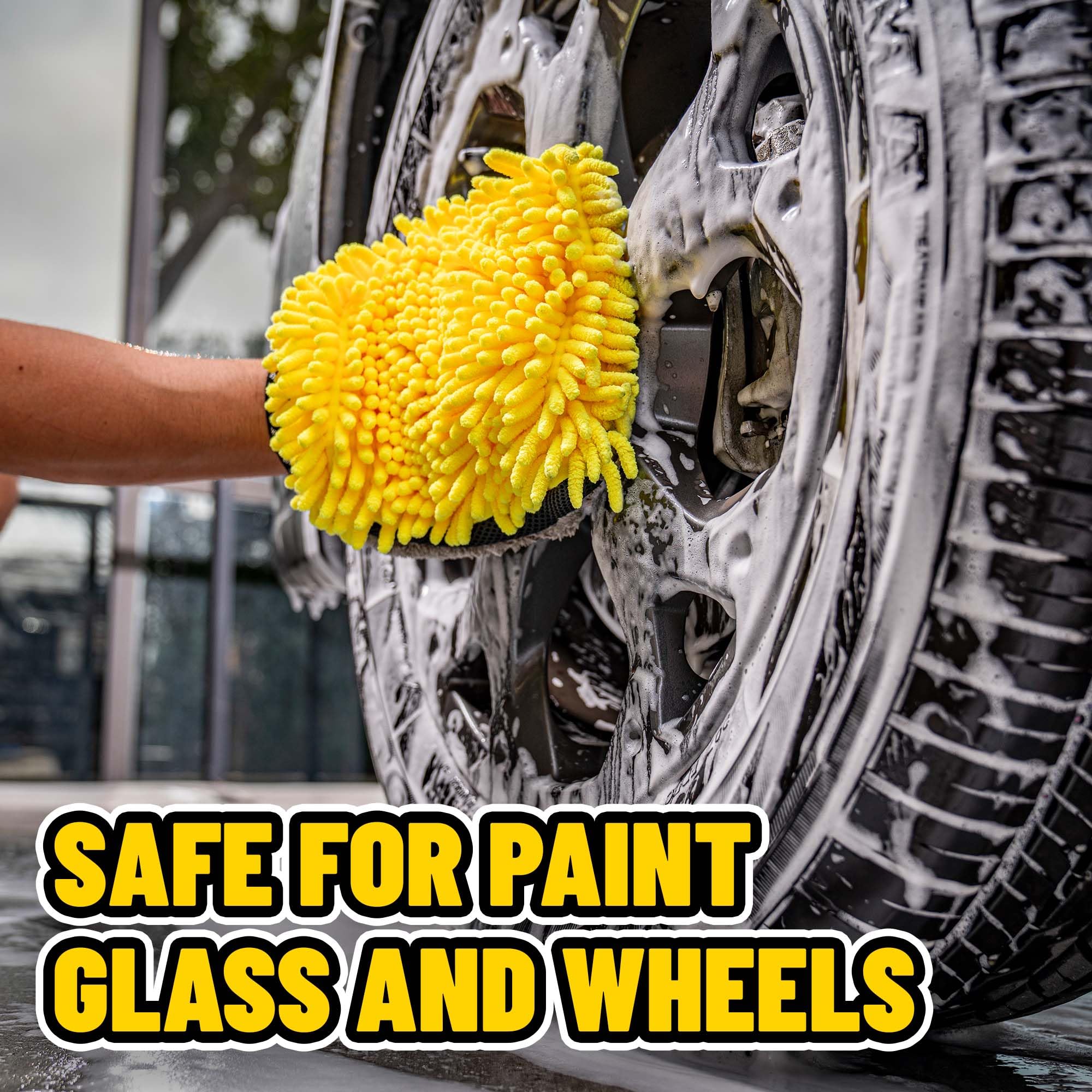 Scratch-free microfiber noodles trap dirt to prevent swirl marks on any finish