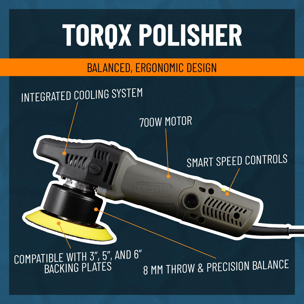 Chemical Guys TORQX finish delivers showroom gloss on painted surfaces.
