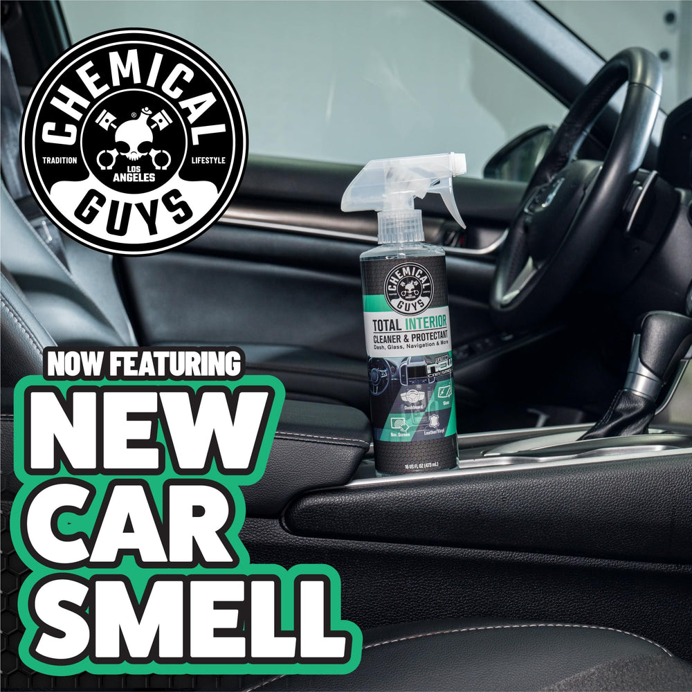 Chemical Guys Total Interior Cleaner door panels clean without residue.