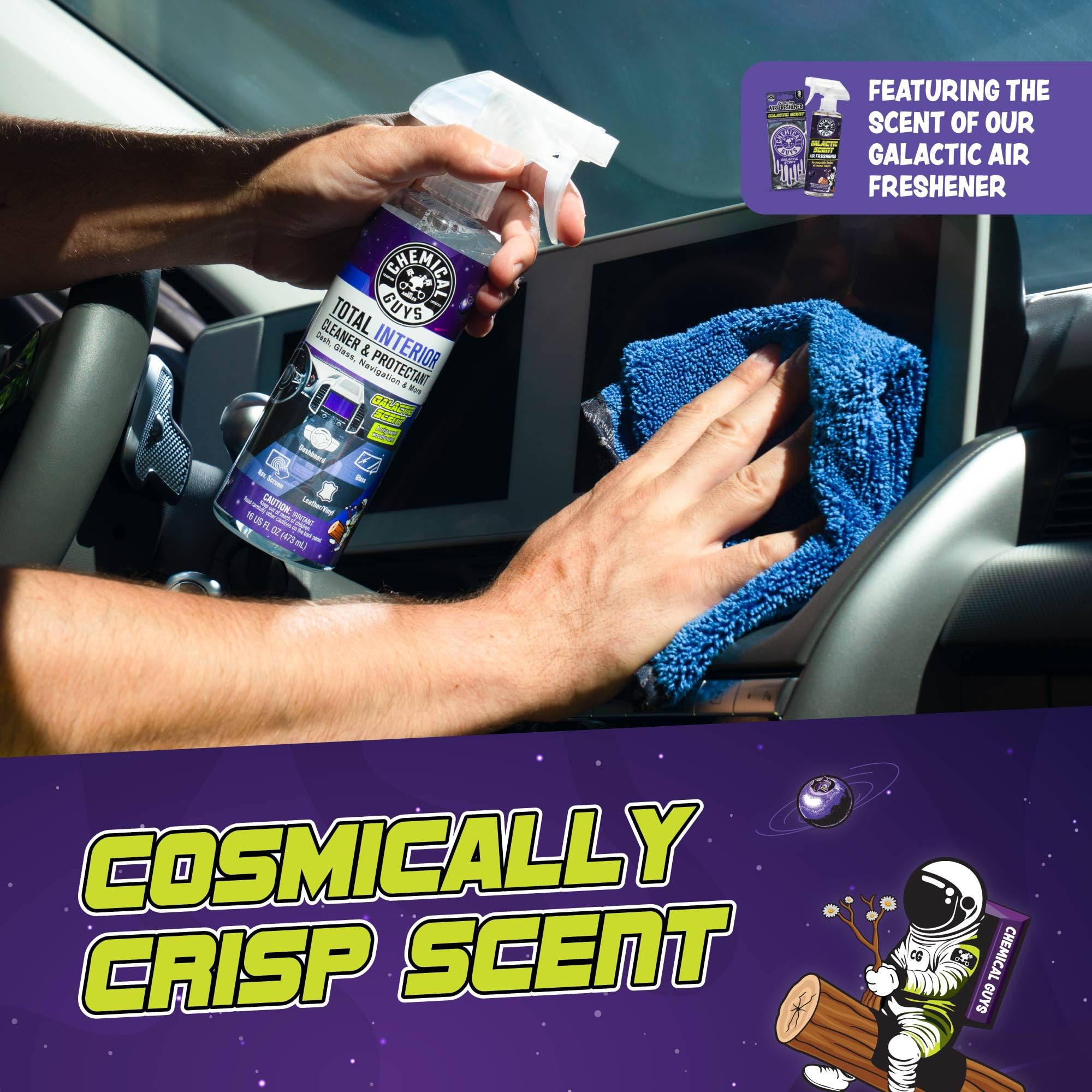Chemical Guys Total Interior Cleaner for vehicle interiors in one-step detail.
