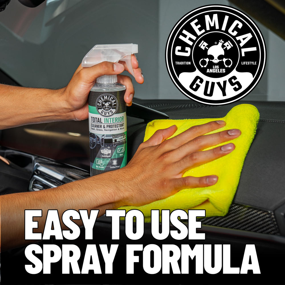 Chemical Guys Total Interior New Car Smell fabric cleaning for cloth seats and upholstery