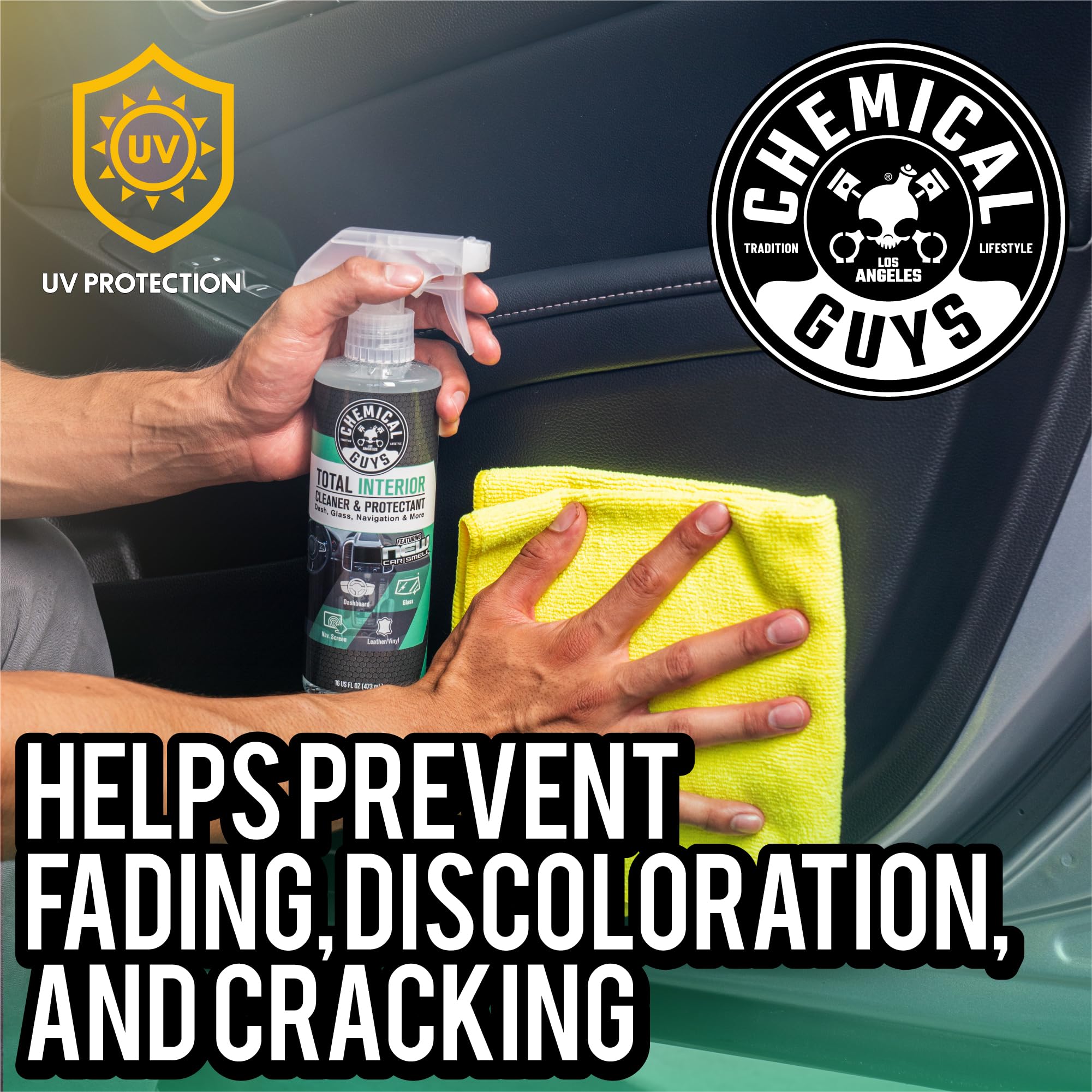 Chemical Guys Total Interior New Car Smell nav-touch-screen-clean preserves screen clarity