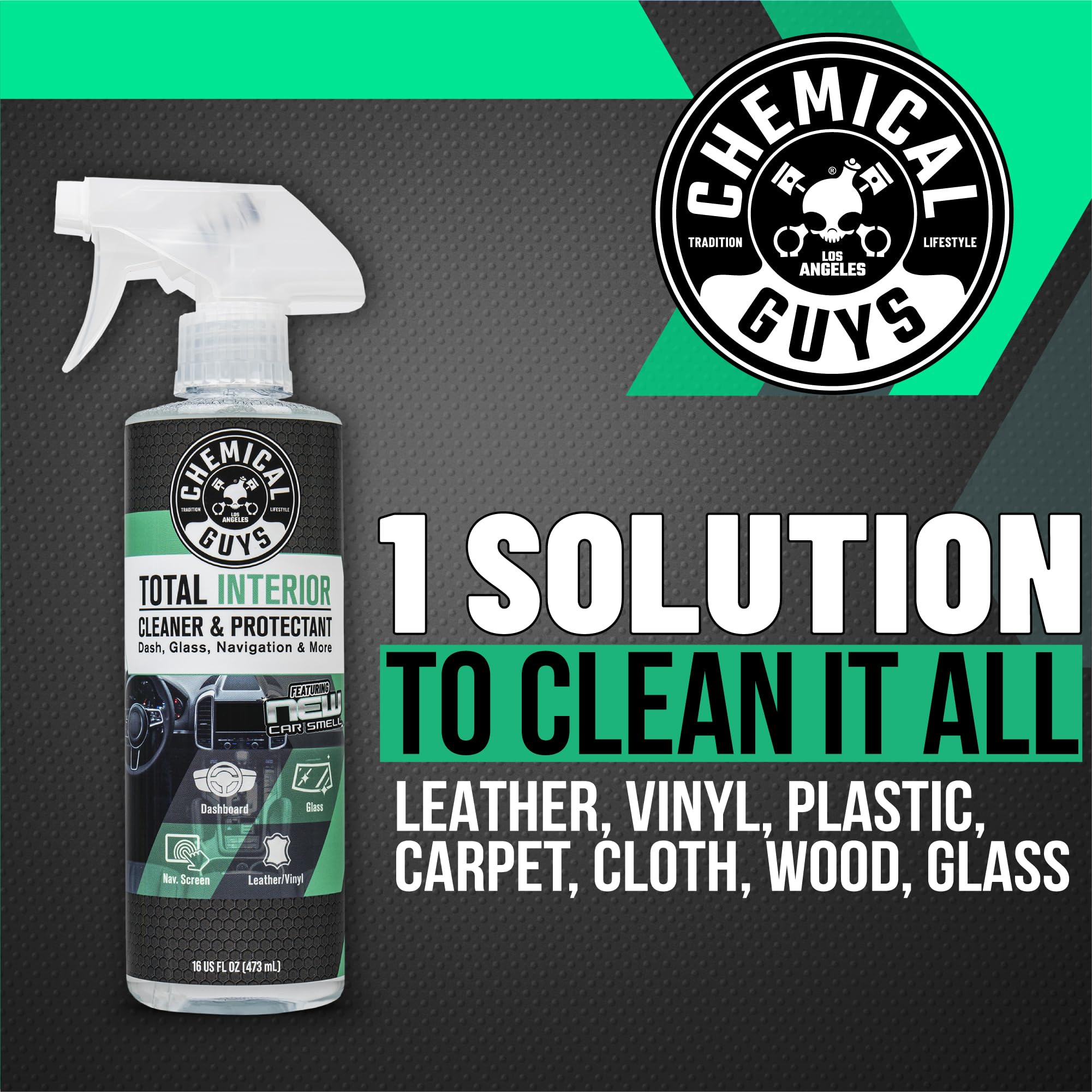 Chemical Guys Total Interior New Car Smell spray-application for quick interior refresh