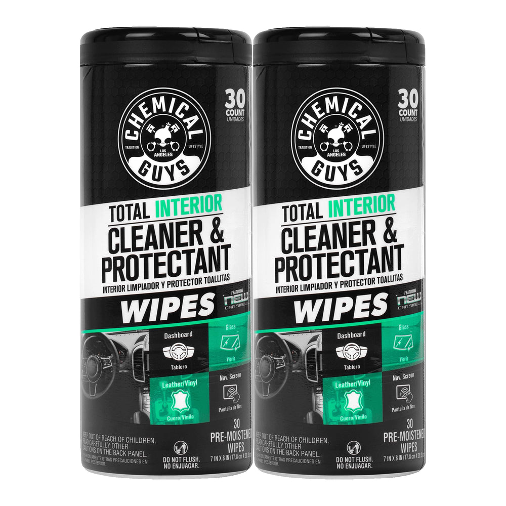 Chemical Guys Total Interior Wipes clean dashboards for a refreshed look on the go