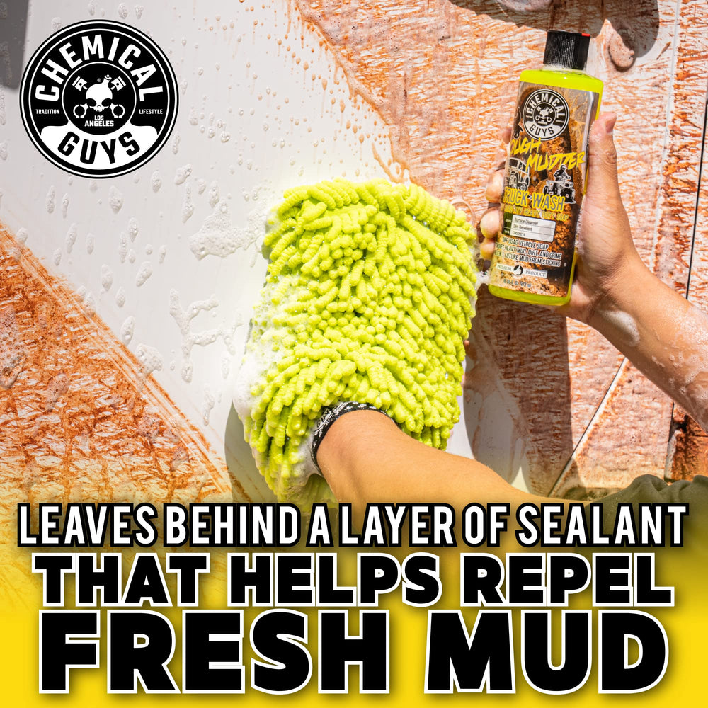 Chemical Guys Tough Mudder heavy dirt removal on mud-streaked surface