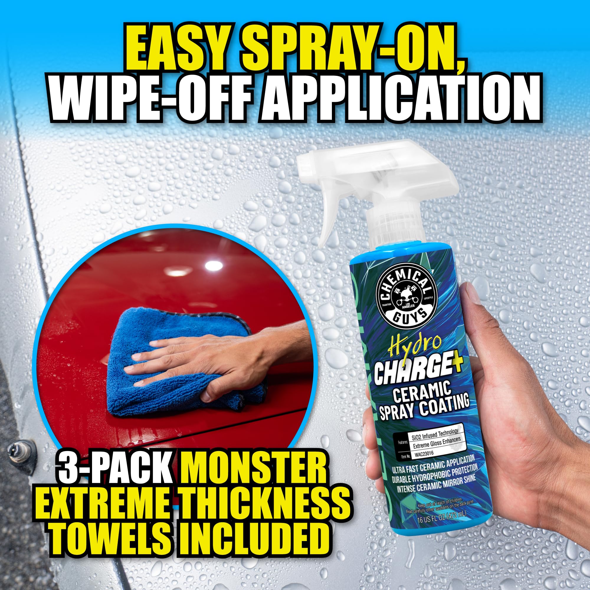Chemical Guys microfiber towels softly apply and buff without streaks.