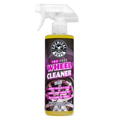 Chemical Guys Two Face Wheel Cleaner pour action for easy spray application.