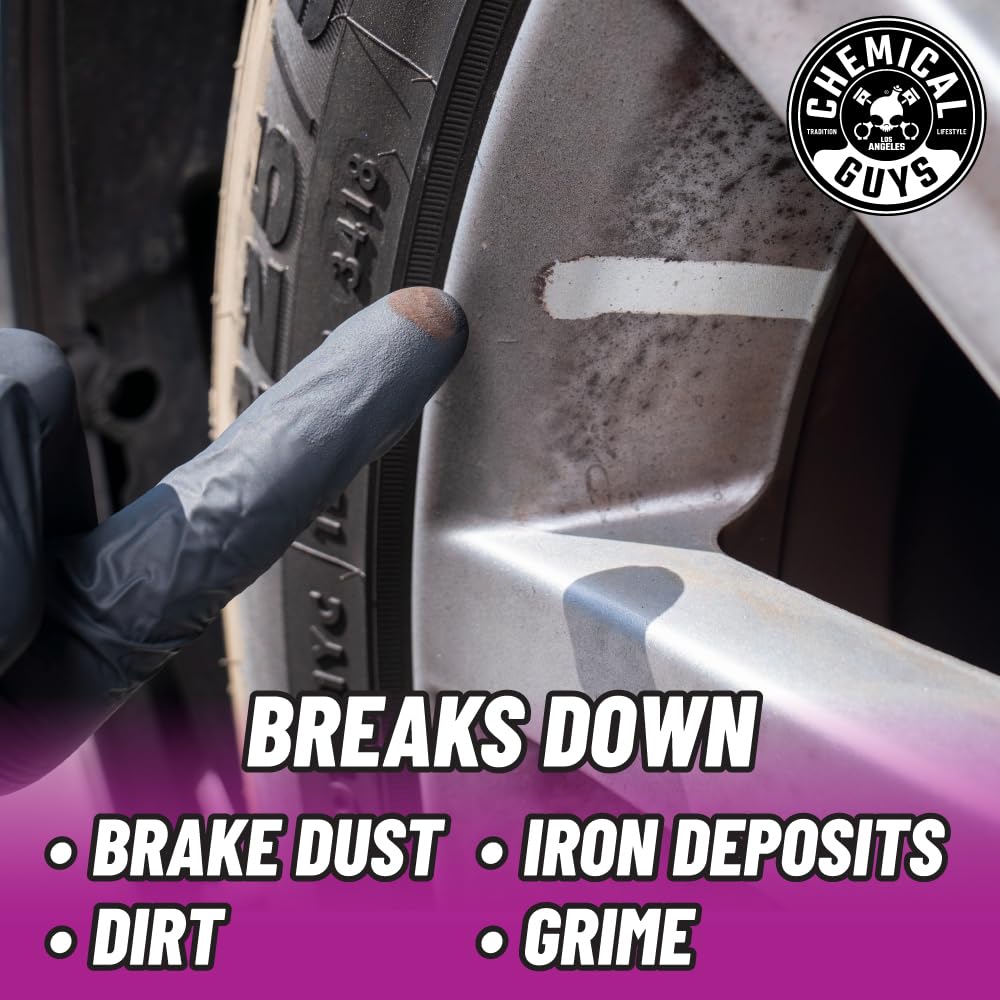 Two Face Wheel Cleaner spray action clings to rims for deep cleaning.