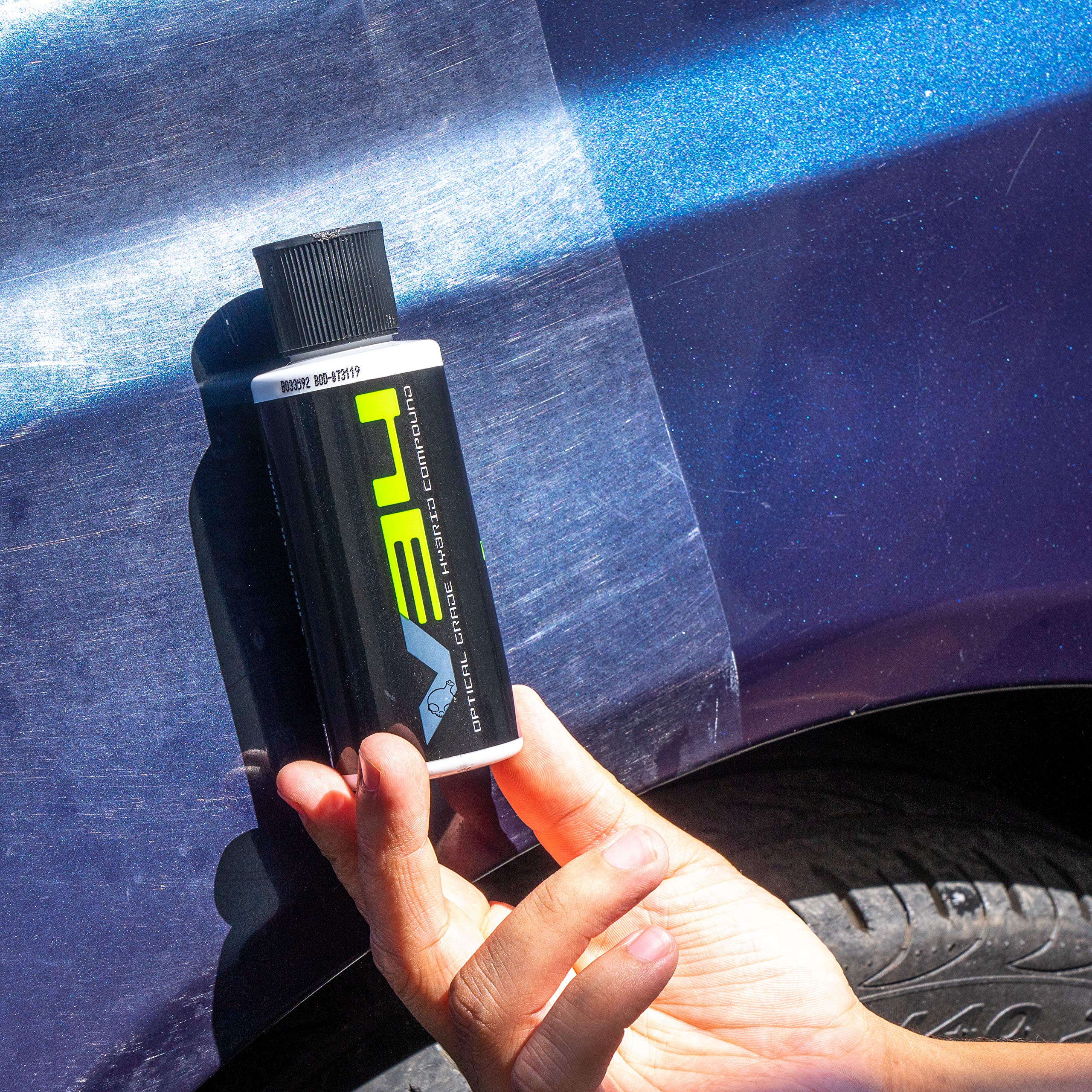 V34 prepares ceramic and conventional clear coats for final polishing.