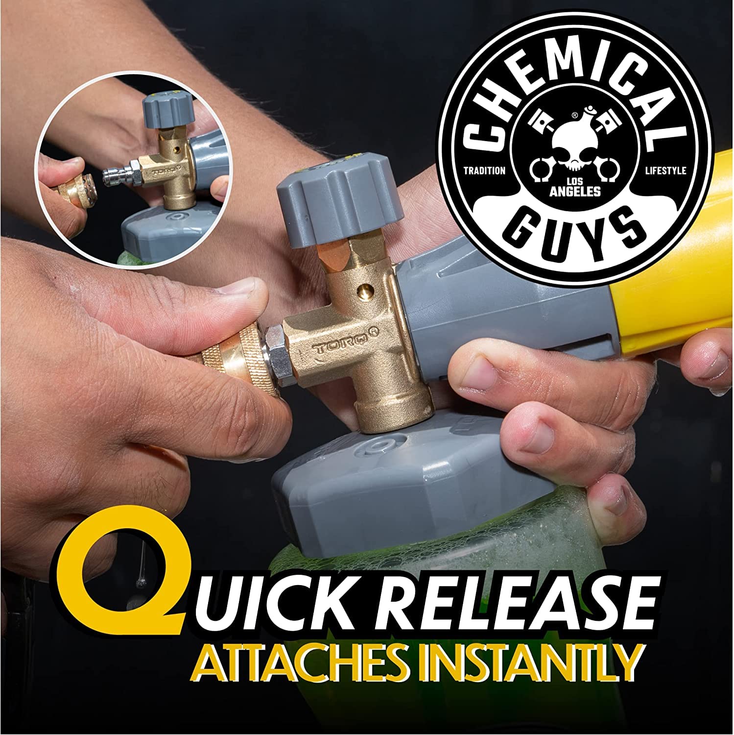 Foam sprayer attachment for vehicles and home exteriors