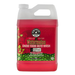 Chemical Guys Watermelon Snow Foam bottle showing rich foam for gentle cleaning
