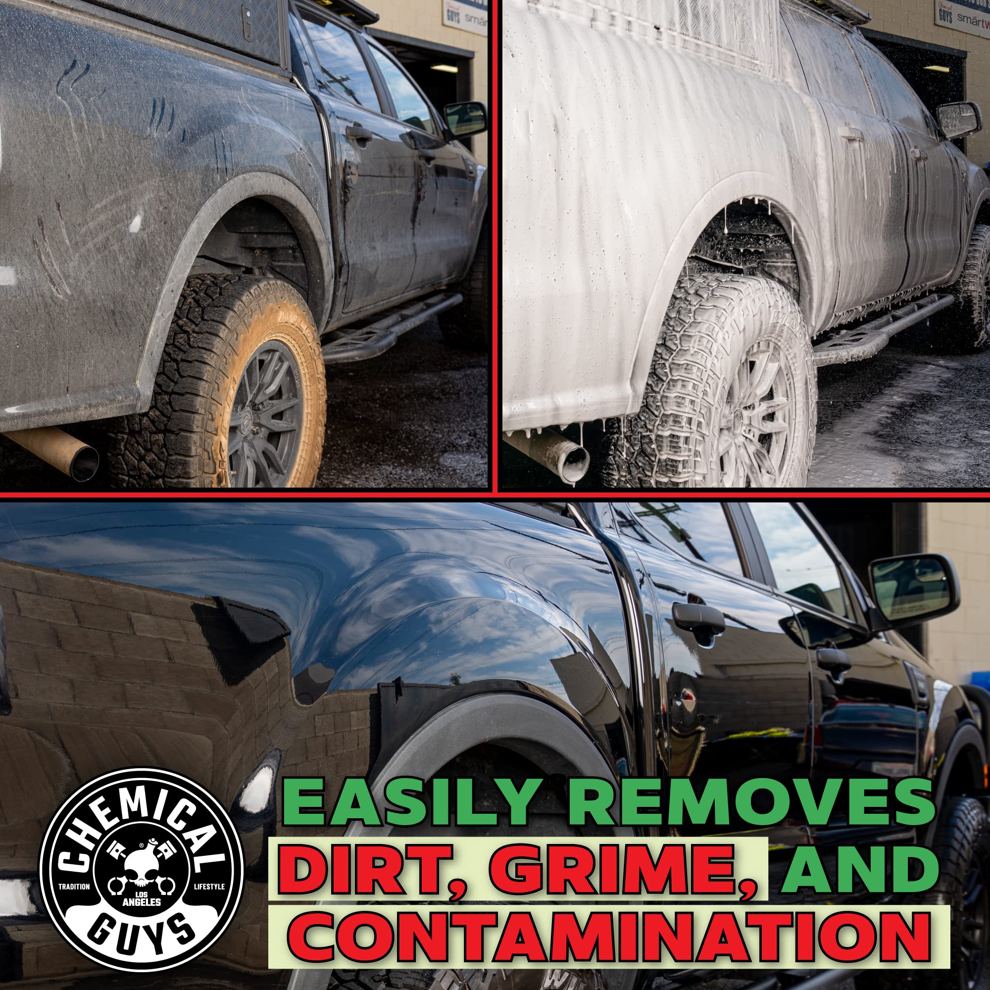 Chemical Guys Watermelon Snow Foam scent enhances the wash.