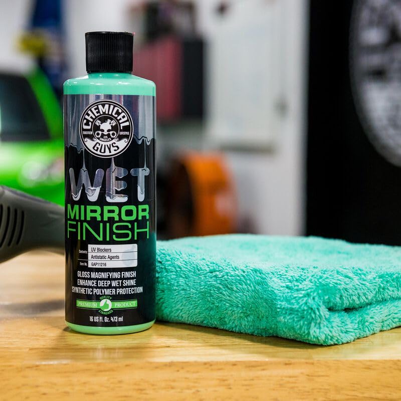 Safe on chrome and clear coat for vibrant shine with Chemical Guys glaze.