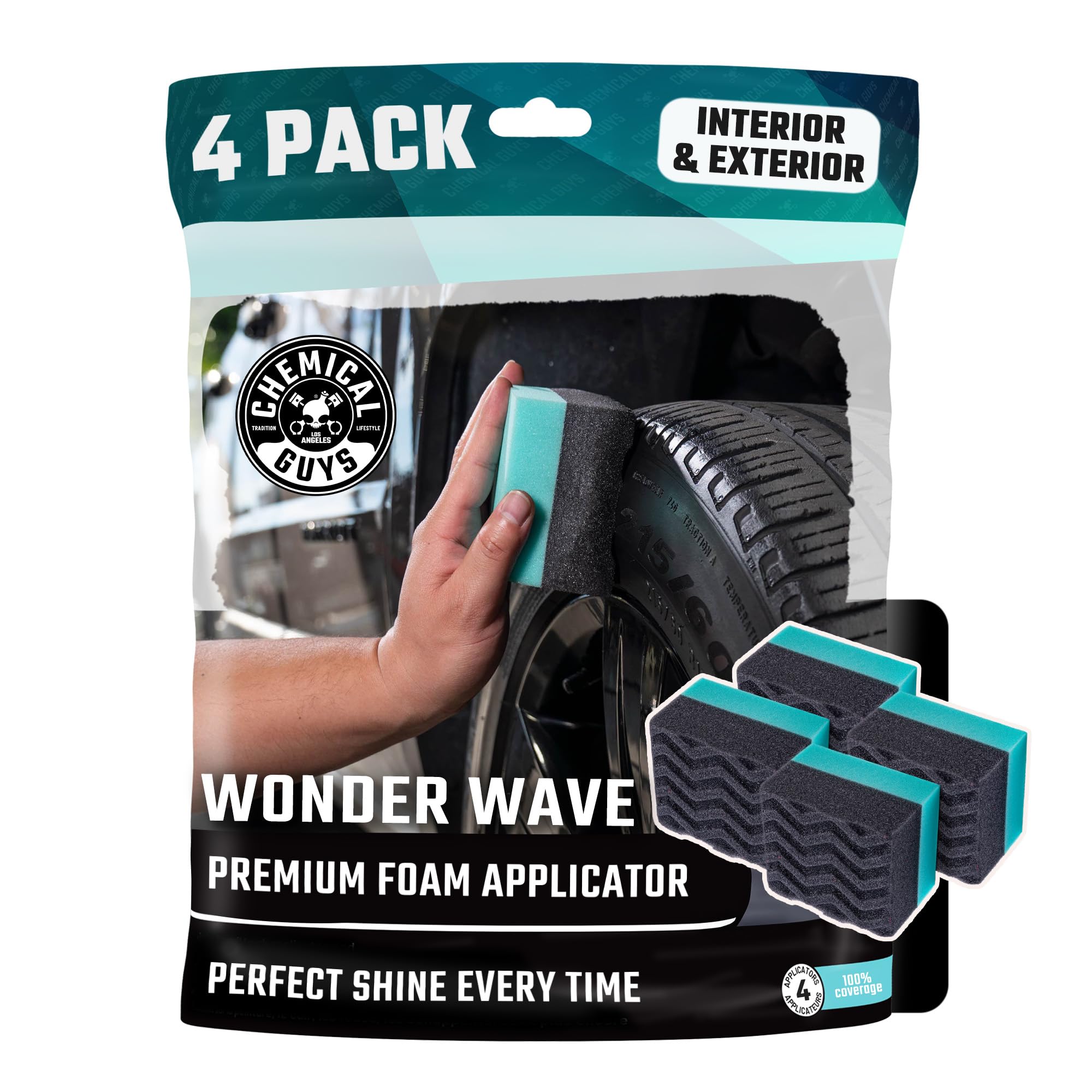 Chemical Guys Wonder Wave Durafoam contoured pad for full coverage on textured surfaces