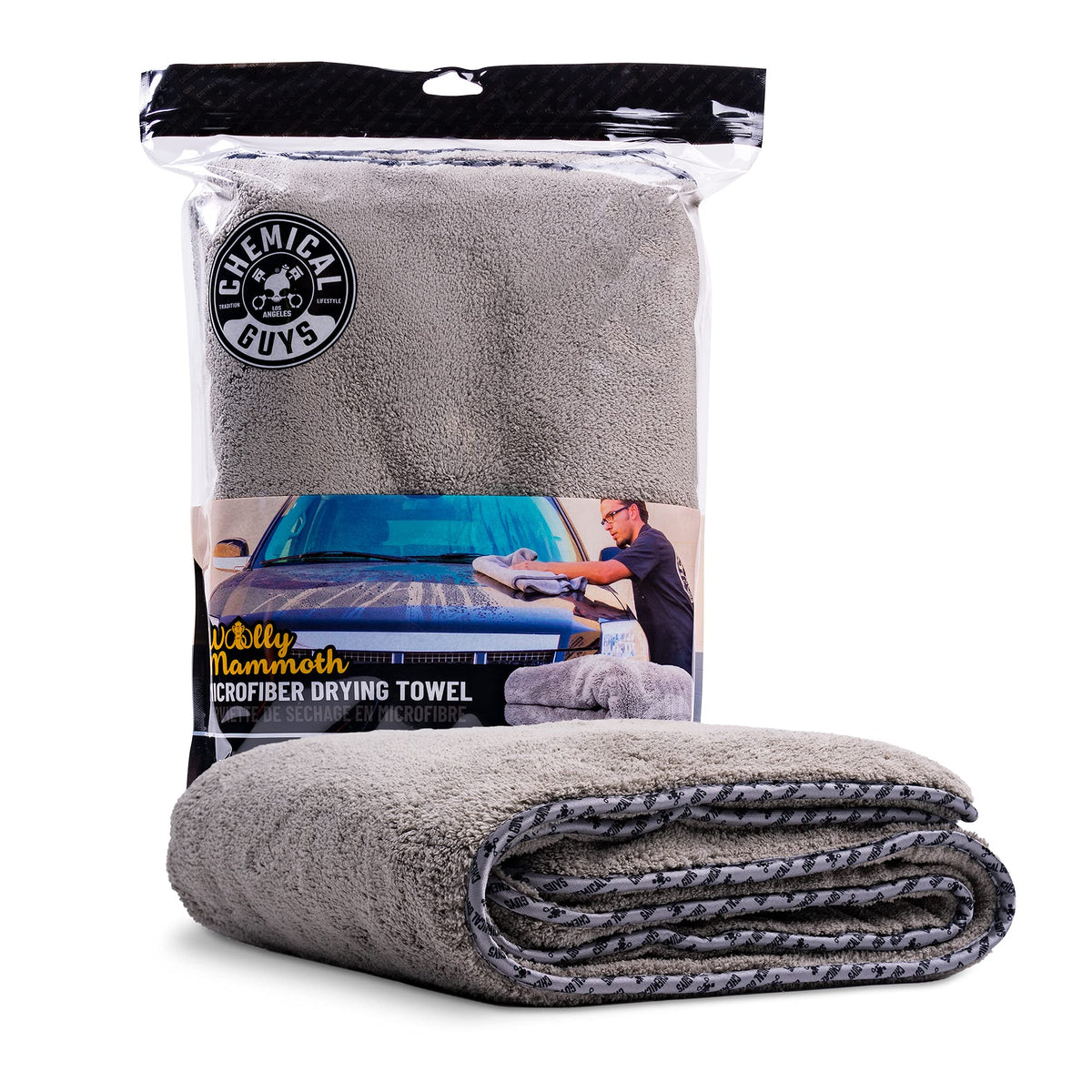 Chemical Guys Woolly Mammoth drying towel, 36x25, large surface area for fast car drying.