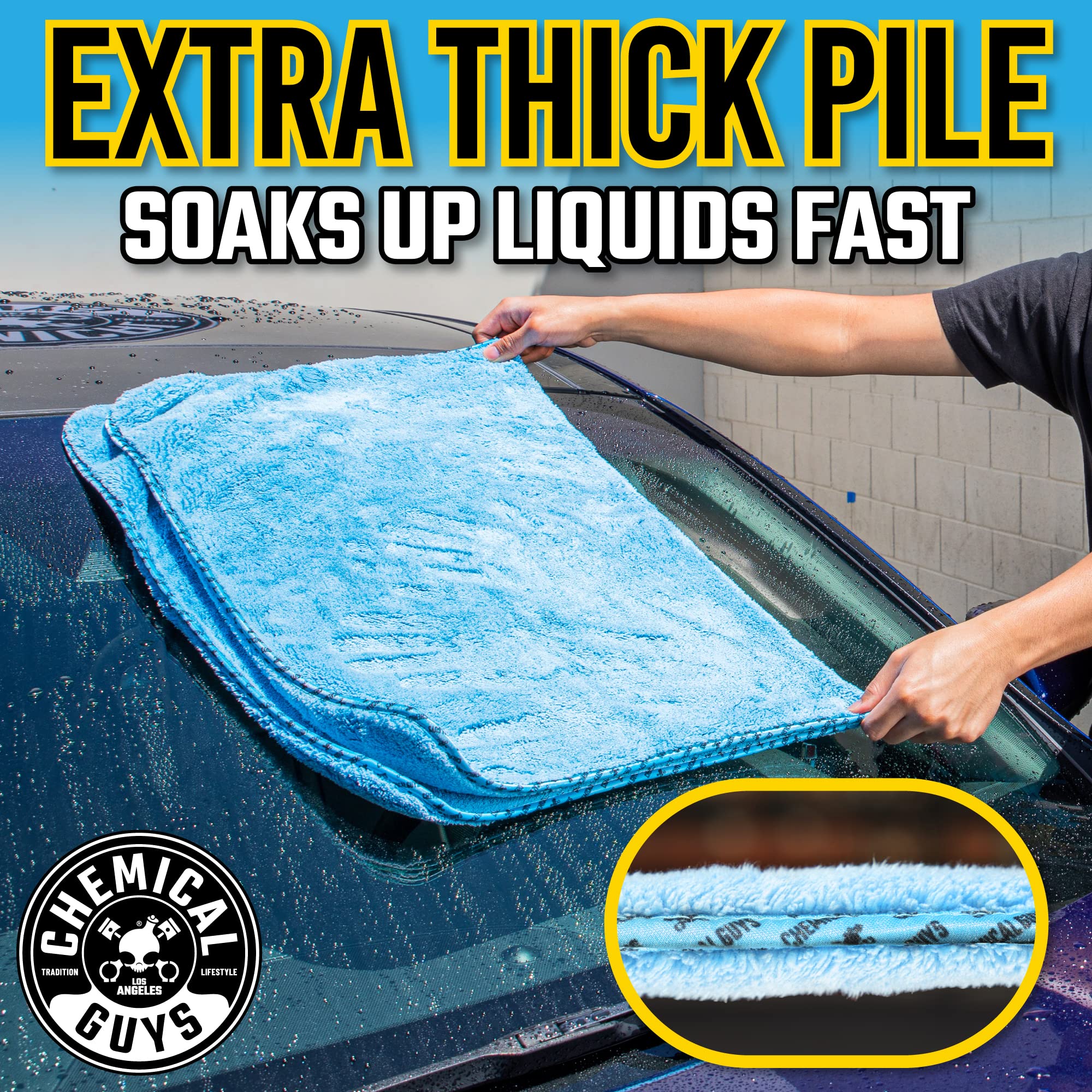 Chemical Guys Woolly Mammoth glides smoothly for safe, efficient drying.