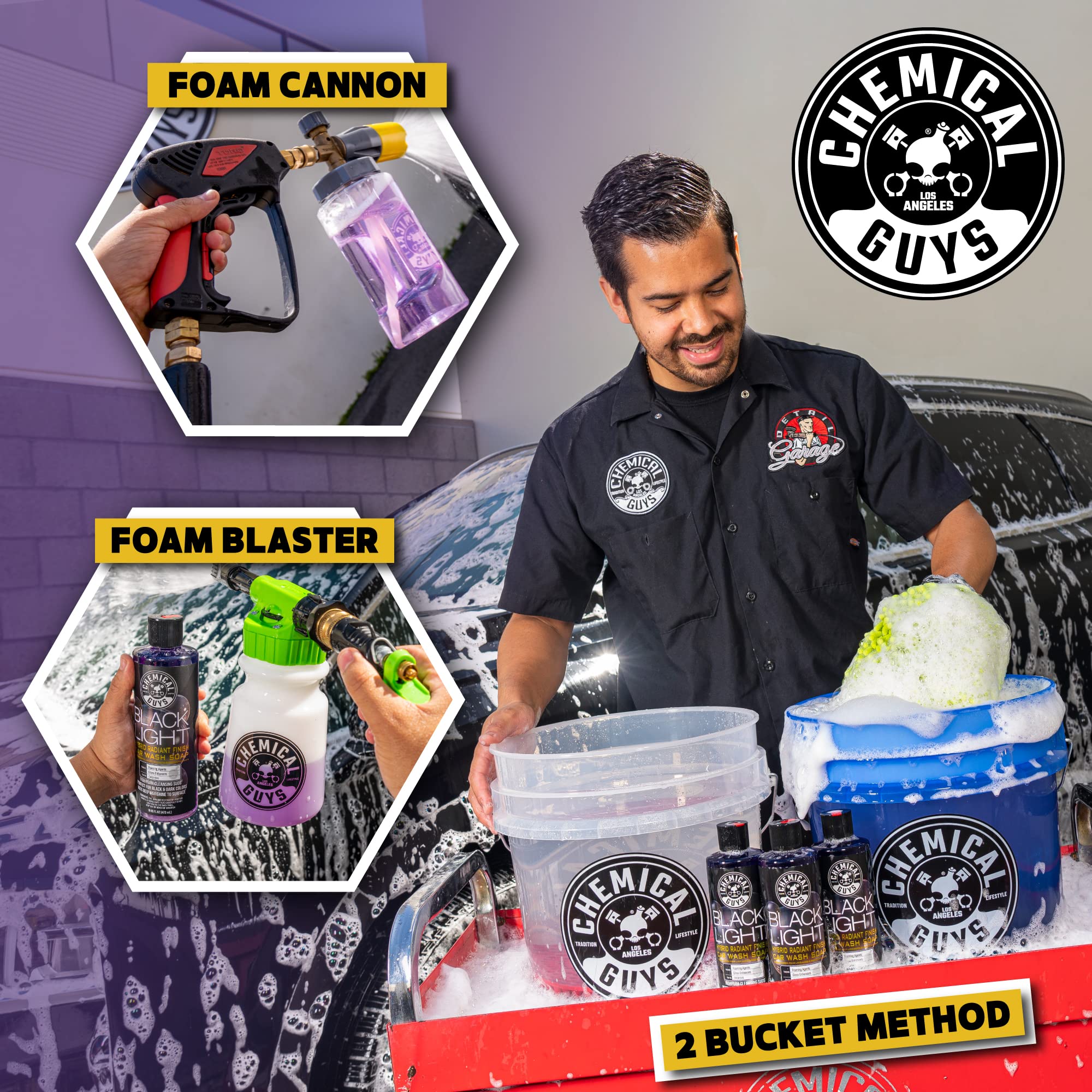 Chemical Guys Black Light black cherry scent adds a premium wash aroma.
