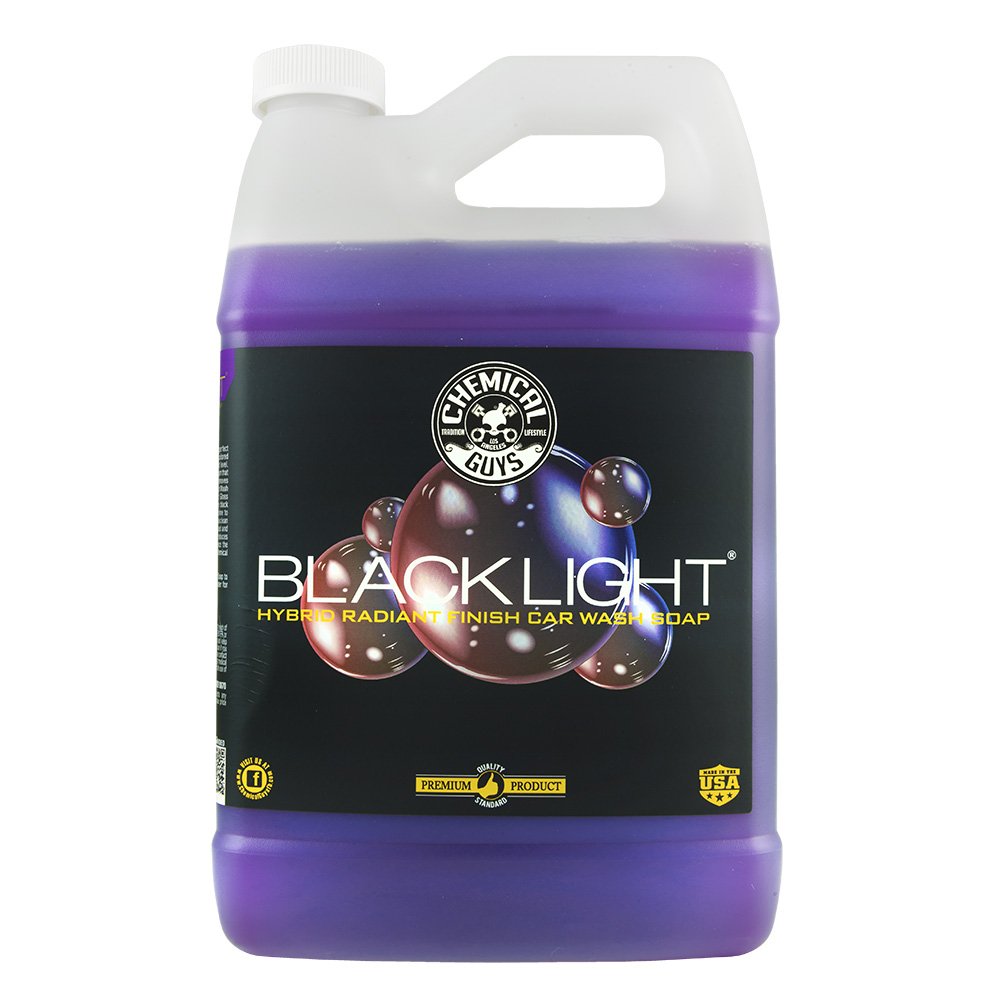 Chemical Guys Black Light bottle pour for controlled wash prep