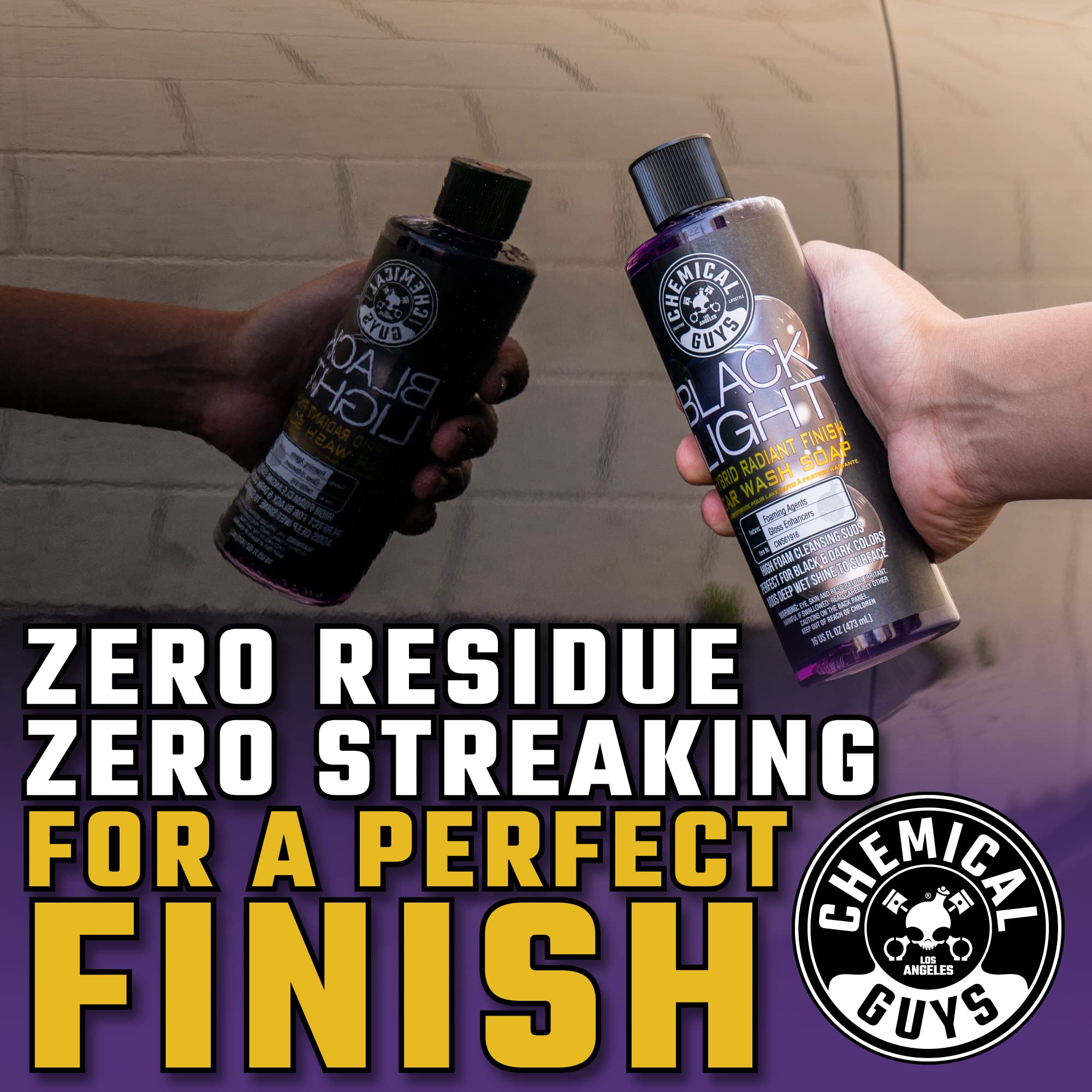 Chemical Guys Black Light safe with wax and sealant preservation during wash