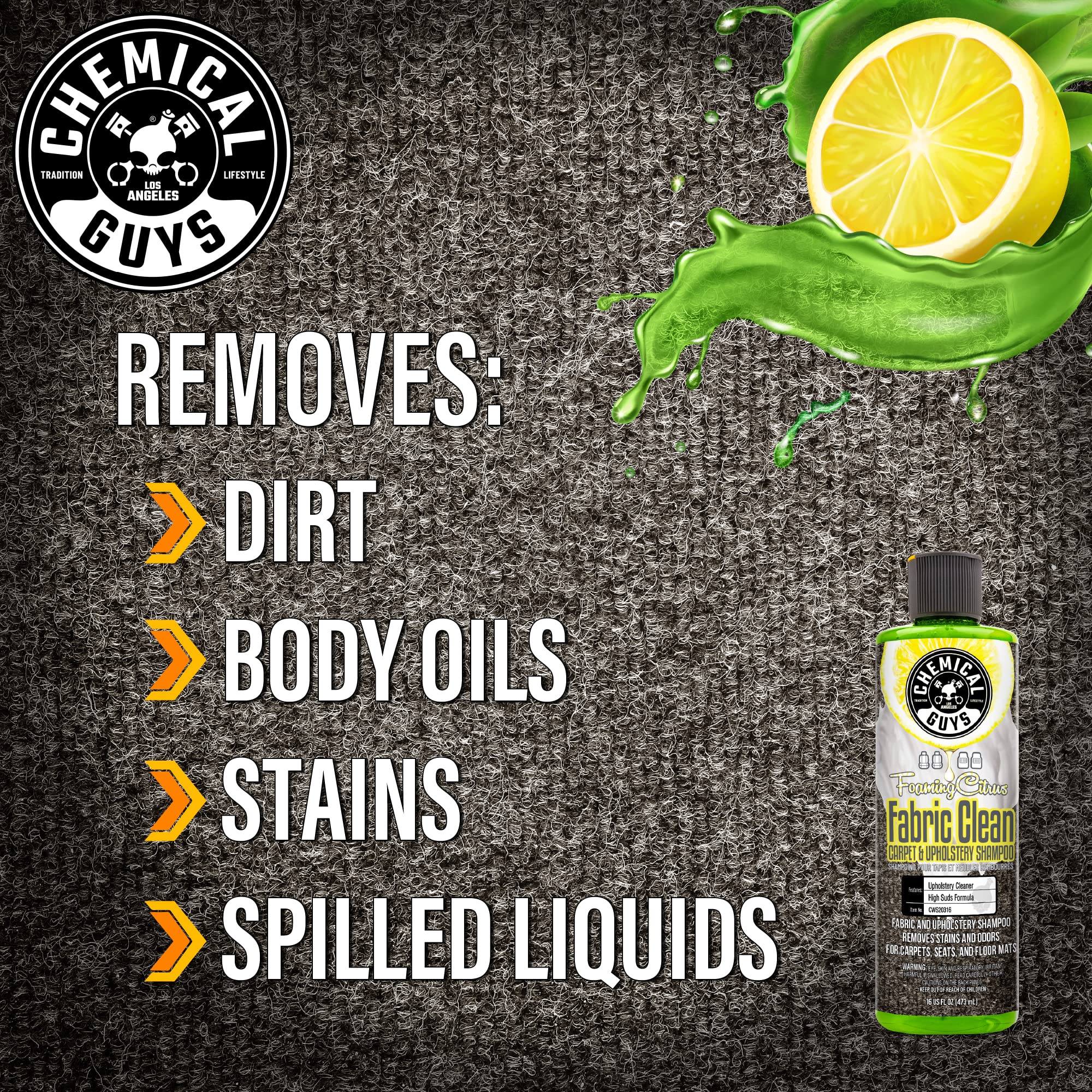 Dilution guidance for Chemical Guys CWS203 foaming citrus cleaner