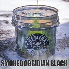 Chemical Guys bucket smoked black with secure lid, ideal for mobile detailing