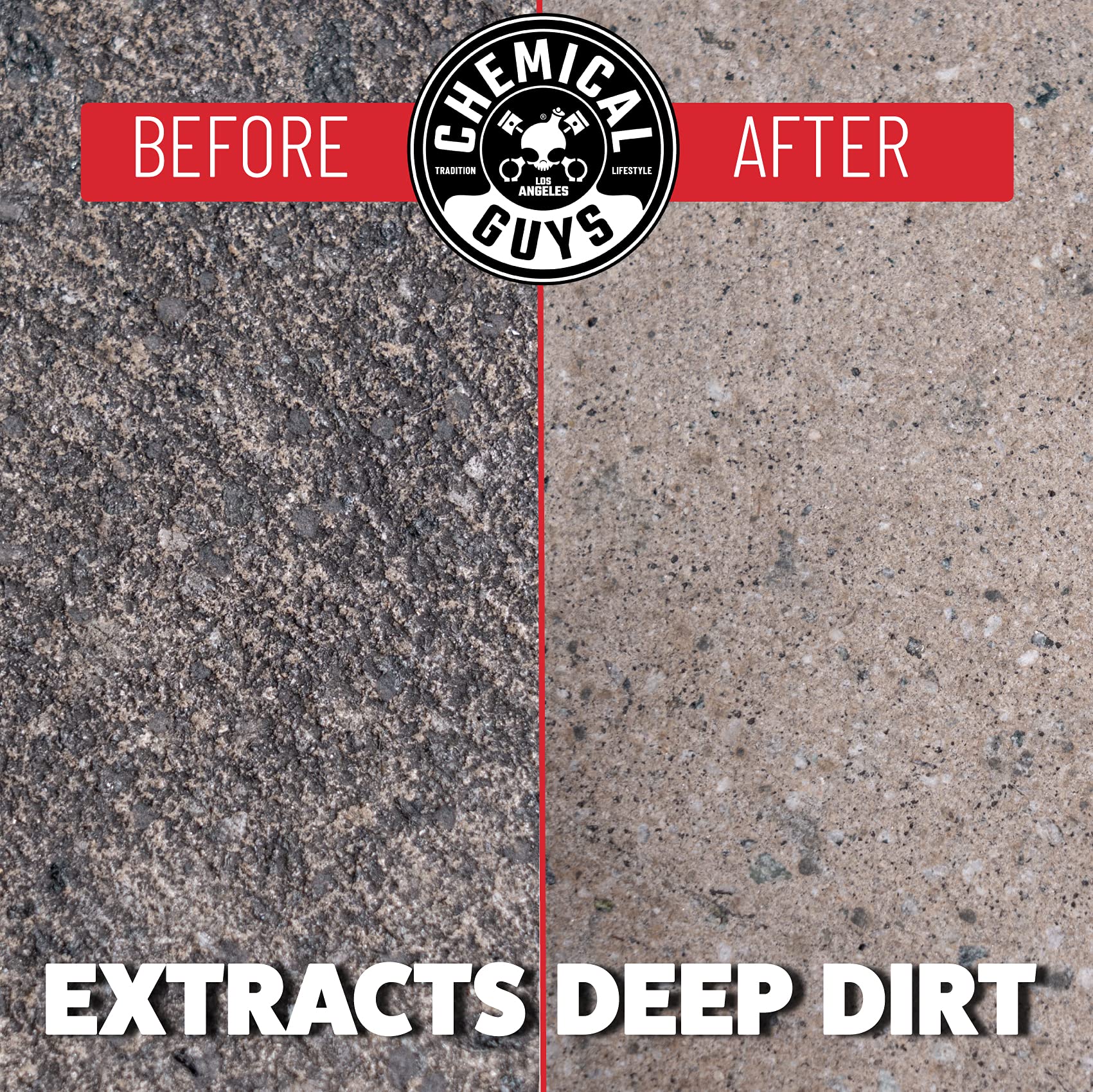 Chemical Guys Heavy-Duty Spinner Brush concrete cleaning power.