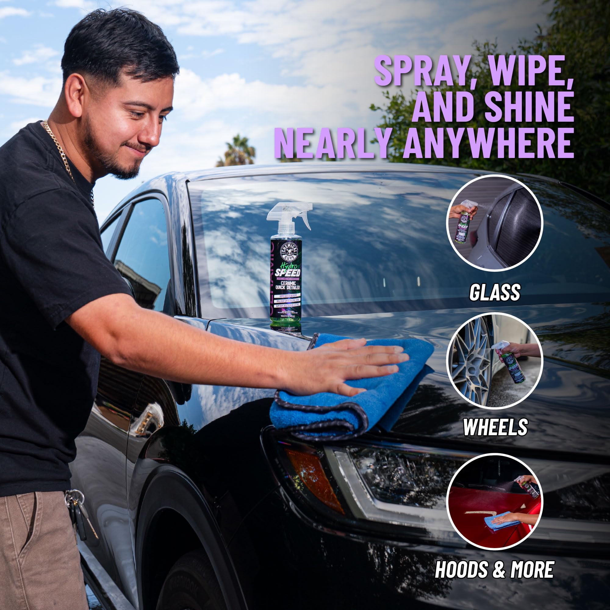 Chemical Guys HydroSpeed acts as a booster for coatings, extending protection and shine