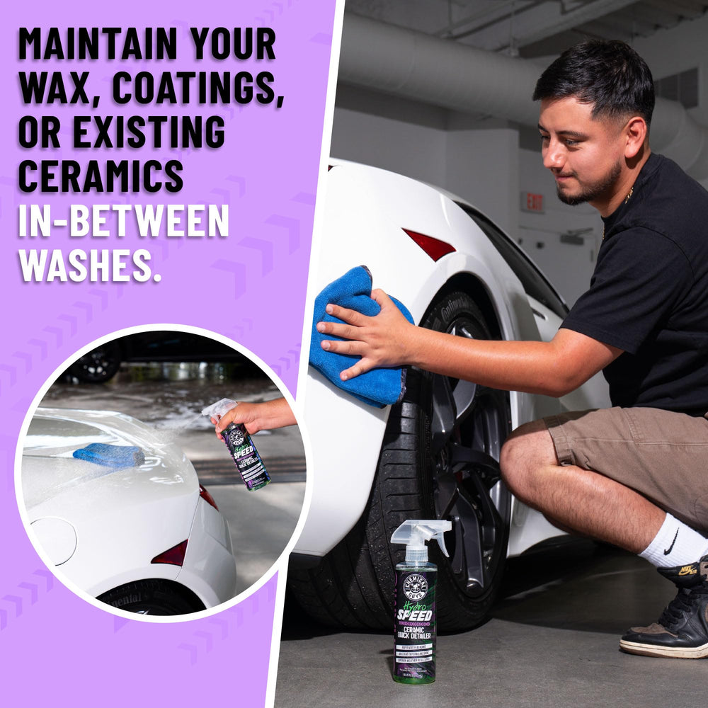 Chemical Guys HydroSpeed on wheels and trim boosts protection and easy wipe removal