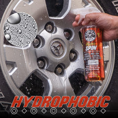 Chemical Guys HydroSpin coating on rim delivering durable ceramic shield