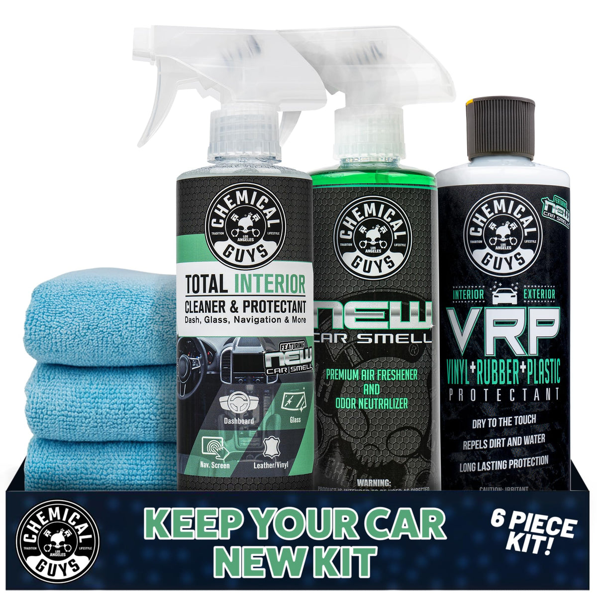 Chemical Guys Keep Your Car New Kit bottle pour shows easy, mess-free application.
