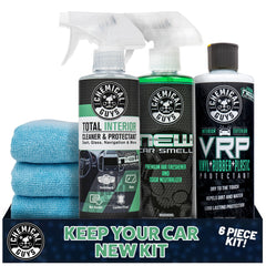 Chemical Guys Keep Your Car New Kit bottle pour shows easy, mess-free application.