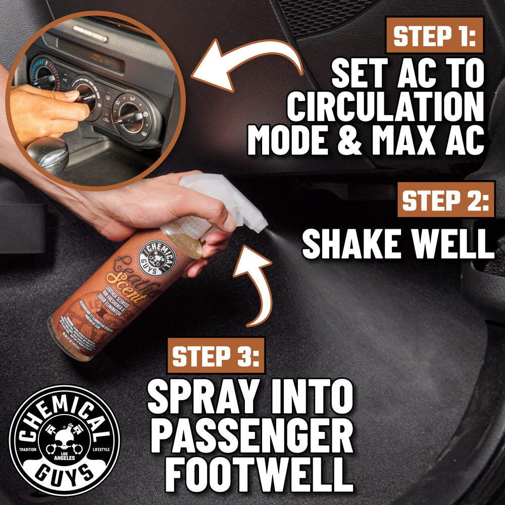 Chemical Guys Leather Scent odor elimination for fresher air