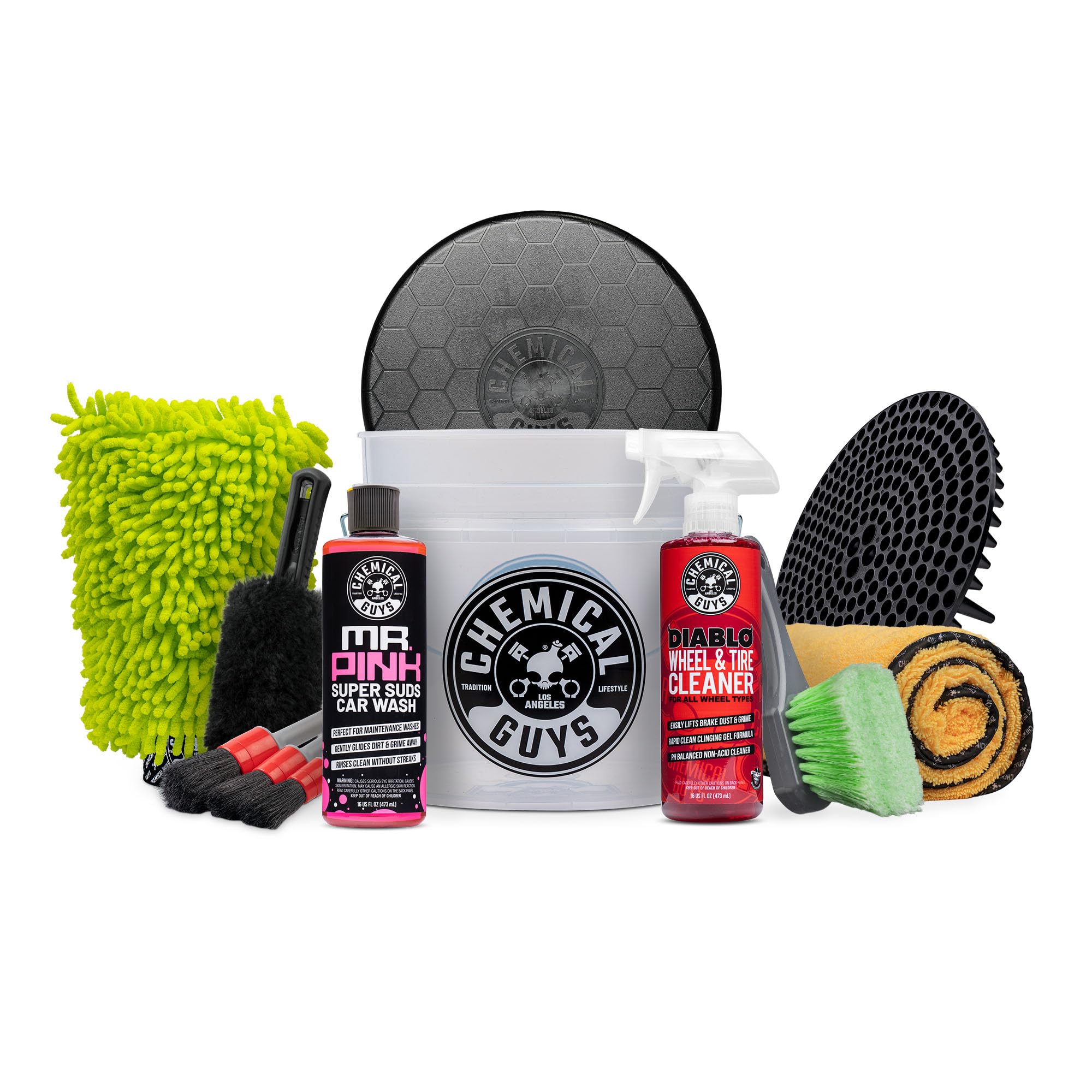 Chemical Guys Mr. Pink car wash soap, rich foam for a gentle, scratch-free wash.