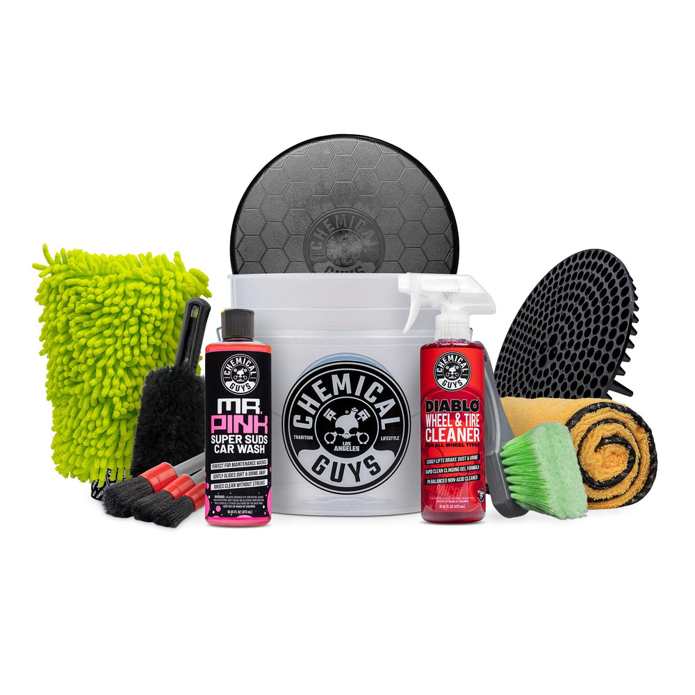 Chemical Guys Mr. Pink car wash soap, rich foam for a gentle, scratch-free wash.
