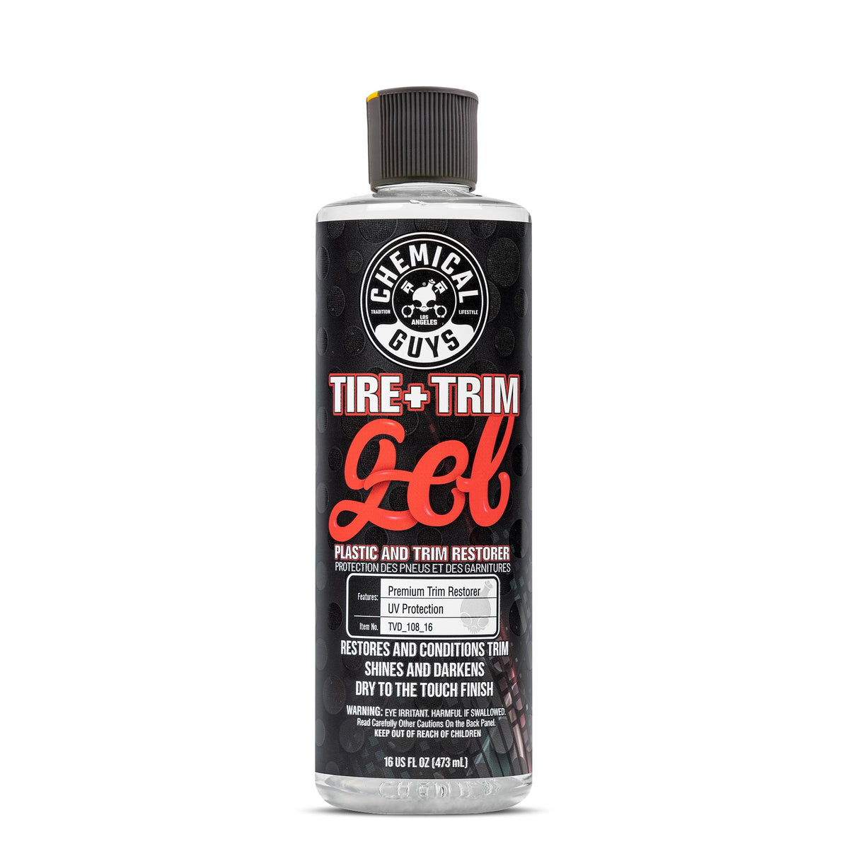 Chemical Guys Tire And Trim Gel on tires restores faded rubber with deep black shine