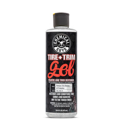 Chemical Guys Tire And Trim Gel on tires restores faded rubber with deep black shine