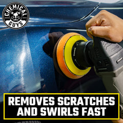 Chemical Guys TORQX 8mm orbit for precise defect removal.